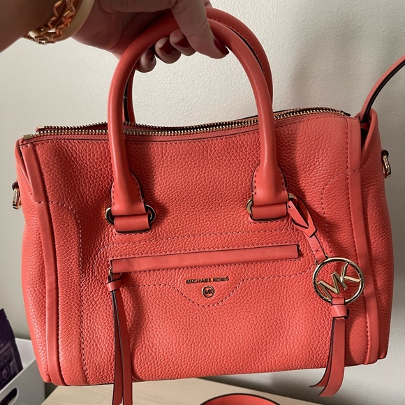 Michael Kors Vibrant Coral Satchel - Picture 11 of 11